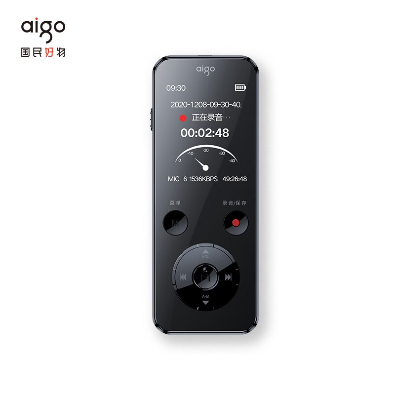 爱国者(AIGO) R6922 16G 录音笔 黑色 单位:支