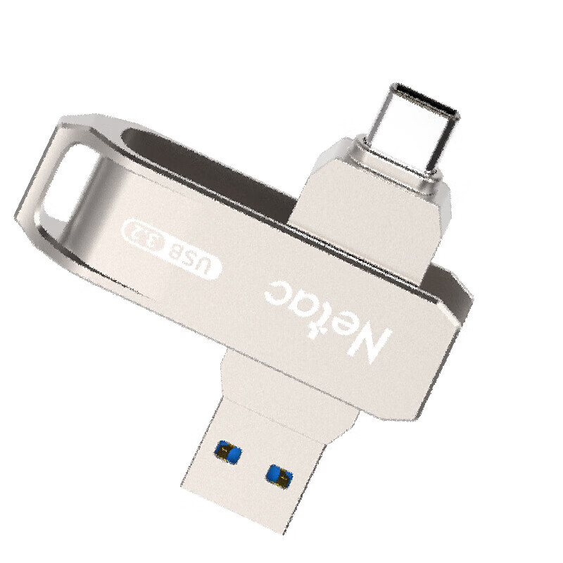 朗科(Netac) G728 多功能接口U盘 Type-C+USB3.2 128GB 银色高清大图