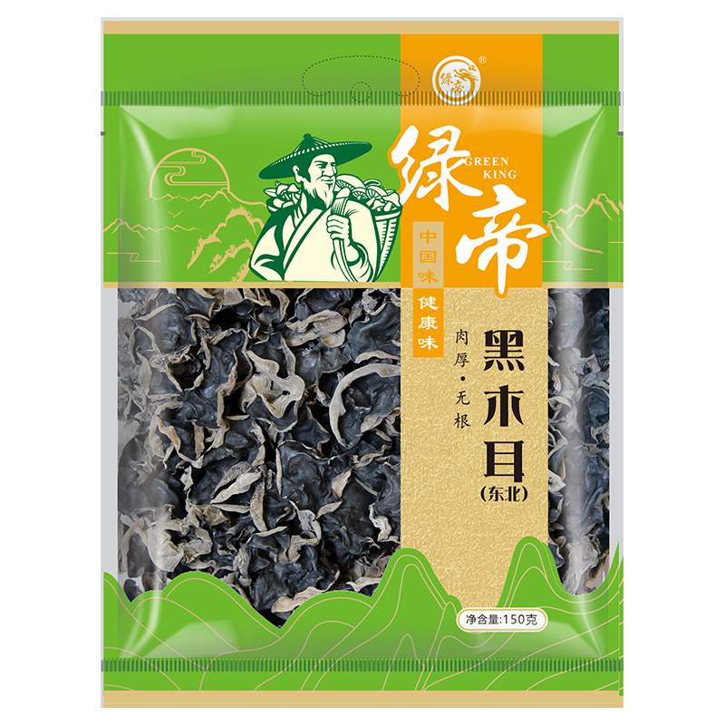 绿帝 (GREEN KING) 山珍干货 东北木耳 黑木耳150g高清大图