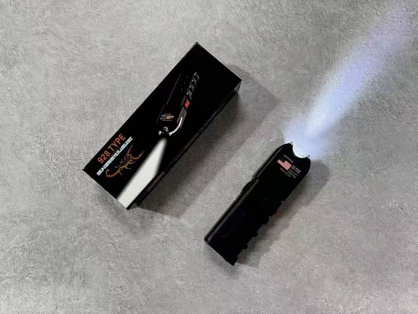 少羽同款928美国手电强光手电安防电棒驱狗赶猪防卫用品电击棒高清大图