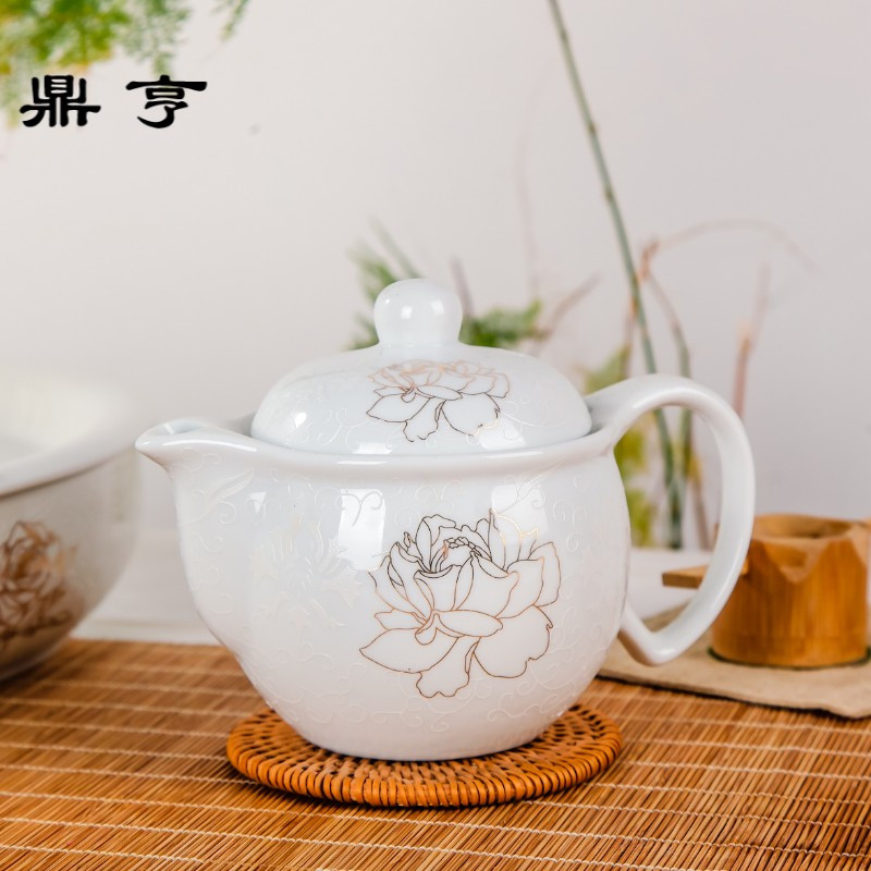 鼎亨俭堂景德镇陶瓷泡茶壶套装家用青花瓷功夫茶具带过滤茶壶水壶