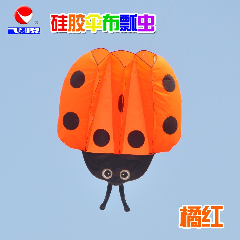 成大人软体风筝瓢虫易飞潍坊新款大型3d立体小钢炮风筝创意 三维工匠 加强版橘红瓢虫高清大图