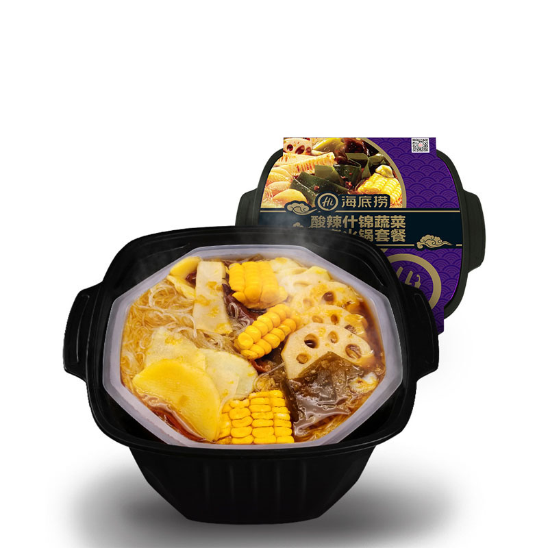 海底捞藤椒味什锦蔬菜自煮火锅410g*2+海底捞酸辣什锦蔬菜自煮火锅410g*2高清大图