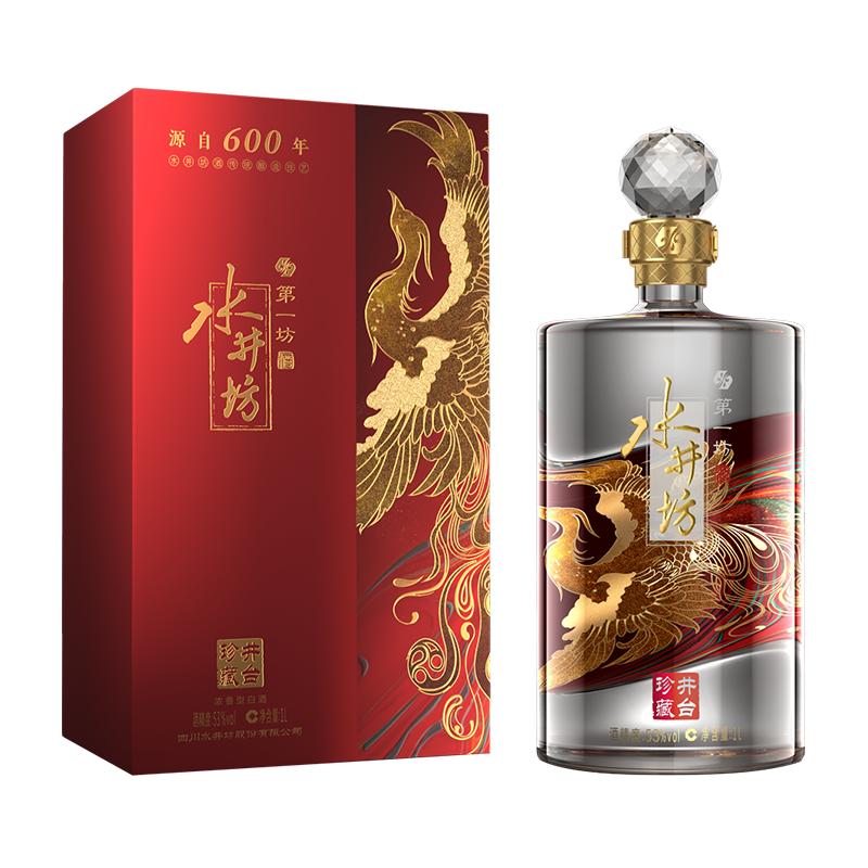 水井坊 鳳雅頌 54% 1L 希少 貴州茅台酒 五粮液 中国酒 白酒 水井坊·井台珍藏(凤)53度1000ml 浓香型白酒单瓶礼盒装【价格图片品牌