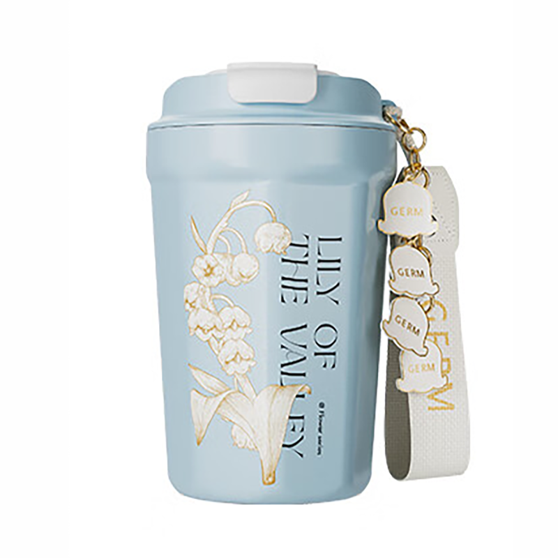 格沵 铃兰系列菱形咖啡杯 GE-23AW-K32 屿蓝 390ml