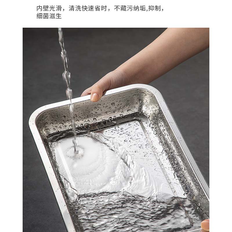 伽隽 304不锈钢方盘 70*50*4.8cm 个高清大图