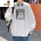 YANXUins潮牌春外套美式圆领卫衣男oversize无帽大码上衣服加绒