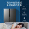 美的冰箱550升一级能效双变频双开门家用智能节能无霜净味超薄嵌入BCD-550WKPZM(E) 布朗棕