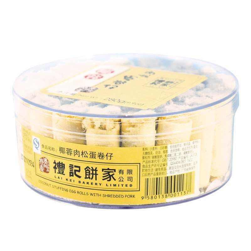 礼记椰蓉肉松蛋卷仔280g图片