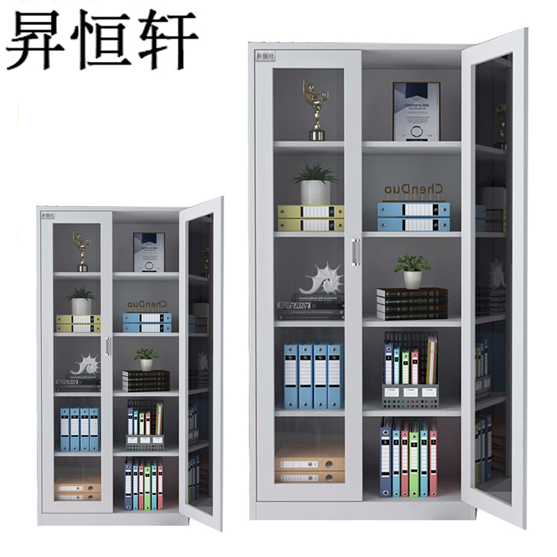 昇恒轩 通玻对开文件柜办公室档案资料财务凭证更衣储物铁柜矮柜柜子 SHX-0422 个(钢板厚度 0.8mm )高清大图