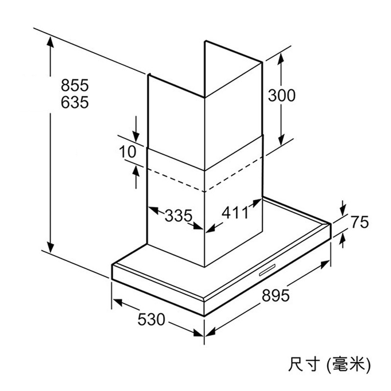 博世(BOSCH)DWF9DBA42W 大吸力8系顶吸式烟机抽油烟机自清洁高清大图
