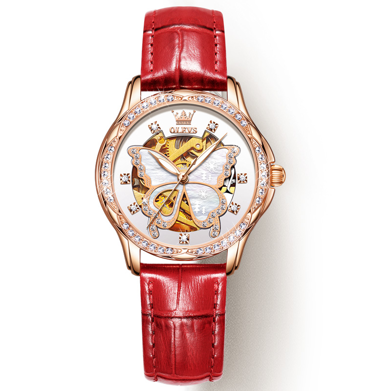 欧利时olevs瑞士品牌全自动机械表女士手表夜光防水潮流时尚腕表商务