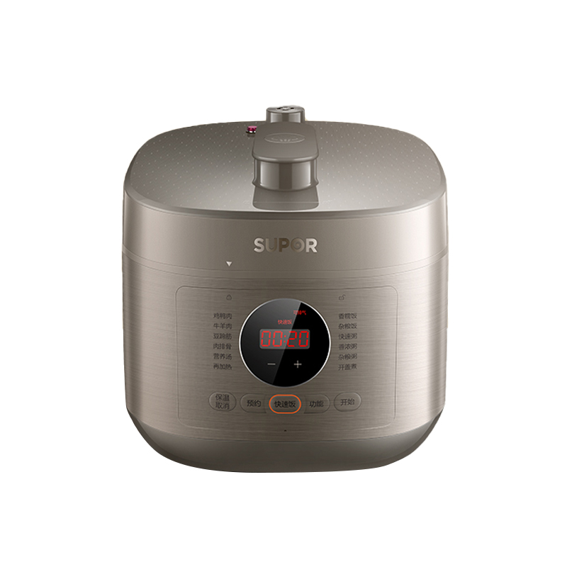 苏泊尔（SUPOR）电压力 6L锅精控火候美味烹饪家用全自动智能预约压力锅快速脱骨迷你1-3-8人电饭煲煲汤易清洁 S