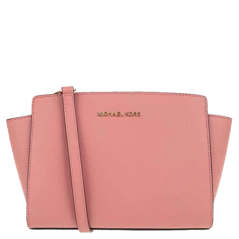 [直营]迈克·科尔斯(MICHAEL KORS) 中号耳朵包专柜款Selma牛皮拉链单肩斜挎包 硬MK女包