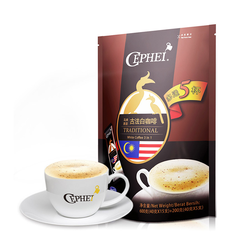 奢啡奢斐CEPHEI进口古法20条800g/袋三合一速溶白咖啡奢斐CEPHEI出品
