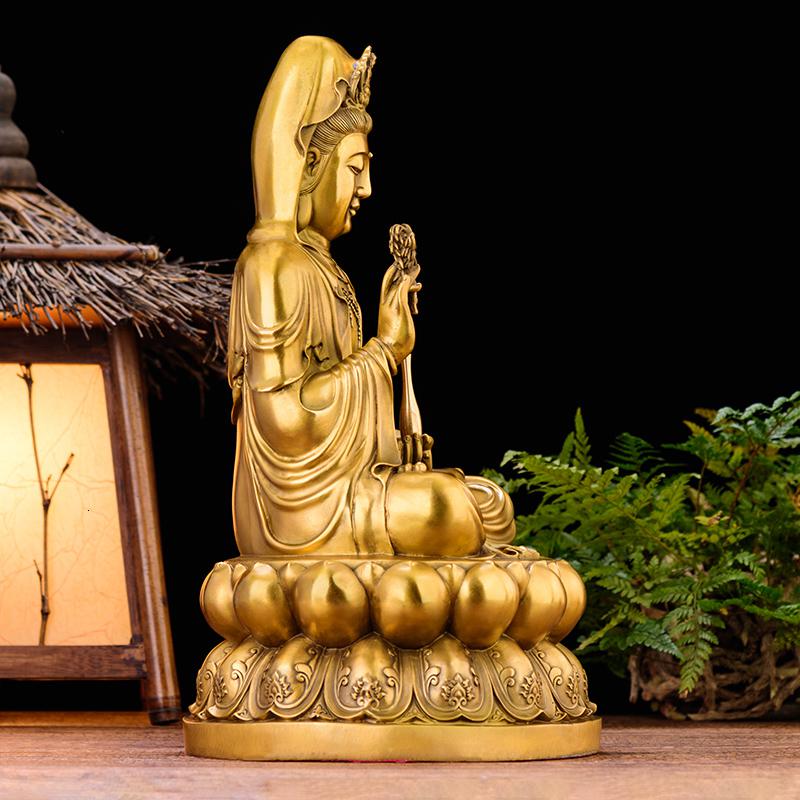 家柏饰(CORATED)观音摆件 观世音佛像铜海观音佛堂客厅居家供奉高清大图