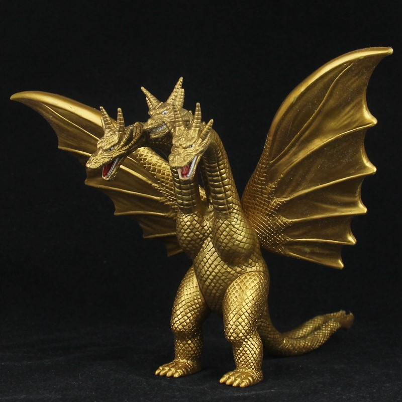 红莲哥斯拉2怪兽大号三头龙基多拉可动手办模型软胶恐小号站姿三头怪