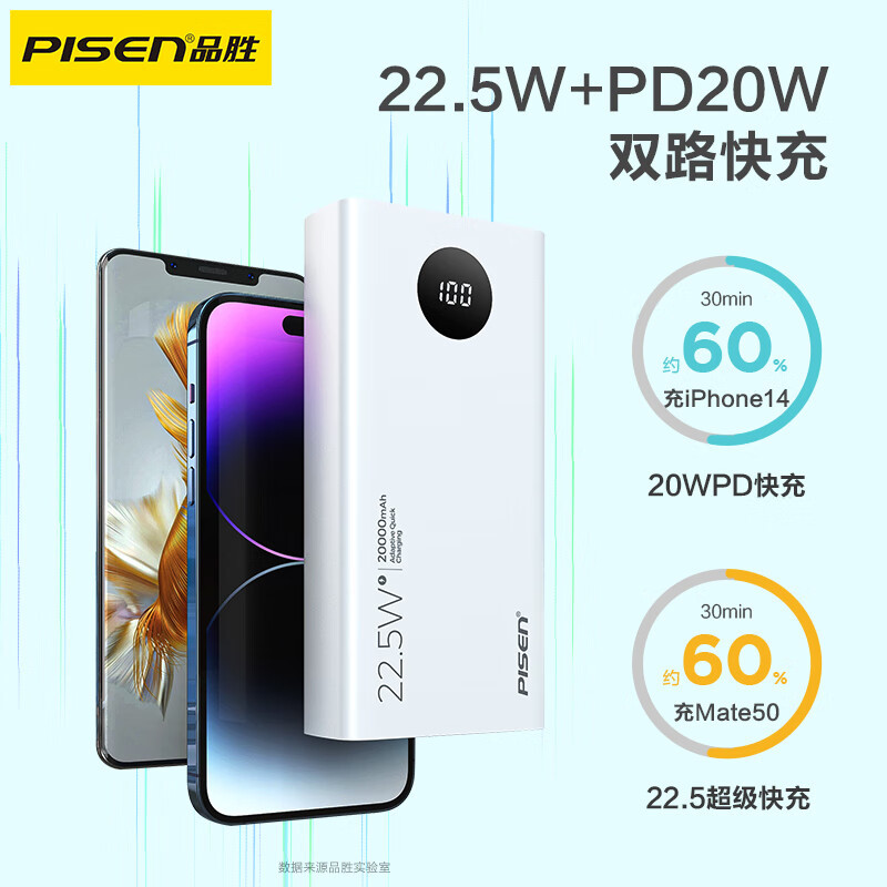 品胜(PISEN)TS-D348 移动电源充电宝20000mAh