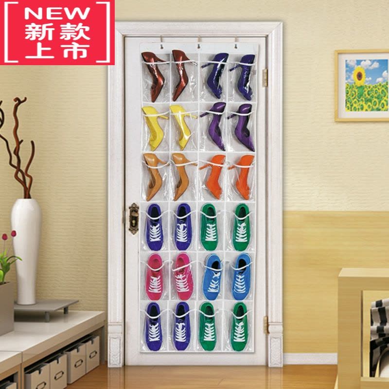 可莉允收纳袋挂袋悬挂式挂墙门后衣物收纳袋多层储物鞋袋鞋挂袋 墙挂图片