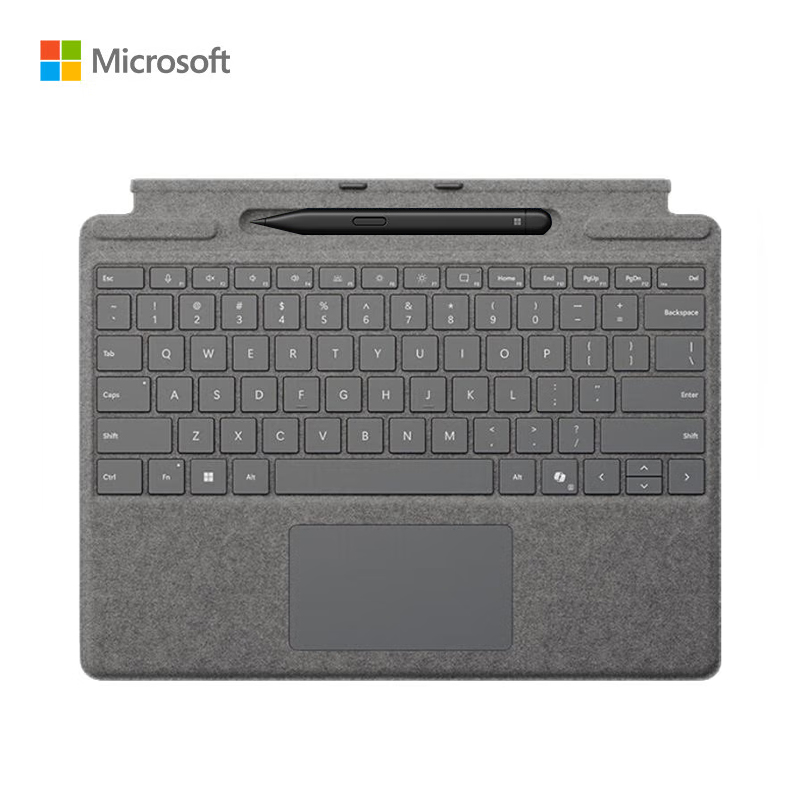 微软Surface Pro11 Pro10 Pro9 Pro8 proX原装键盘AI功能键 带copilot键原装键盘+触控笔亮铂金