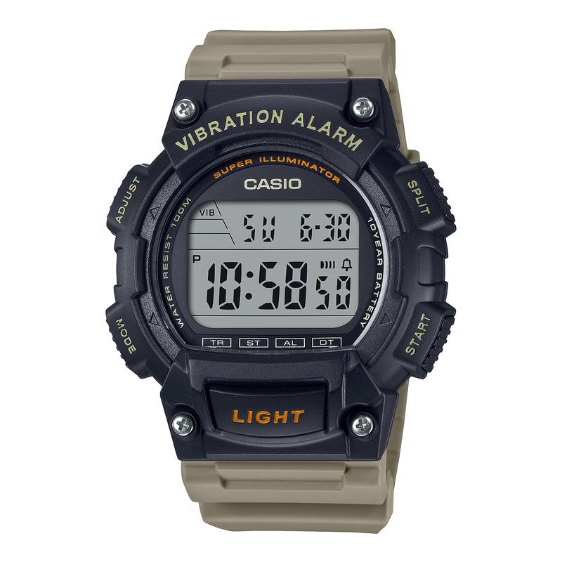 卡西欧(CASIO)运动时尚石英手表男10年电池续航100米防水LED夜光 SPORTY DESIGN