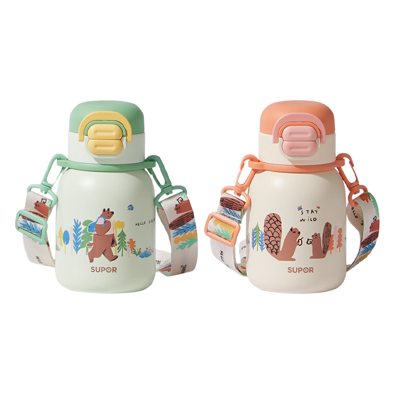 苏泊尔保温杯500ml锈钢便携吸管KCV50CK20(颜色随机)