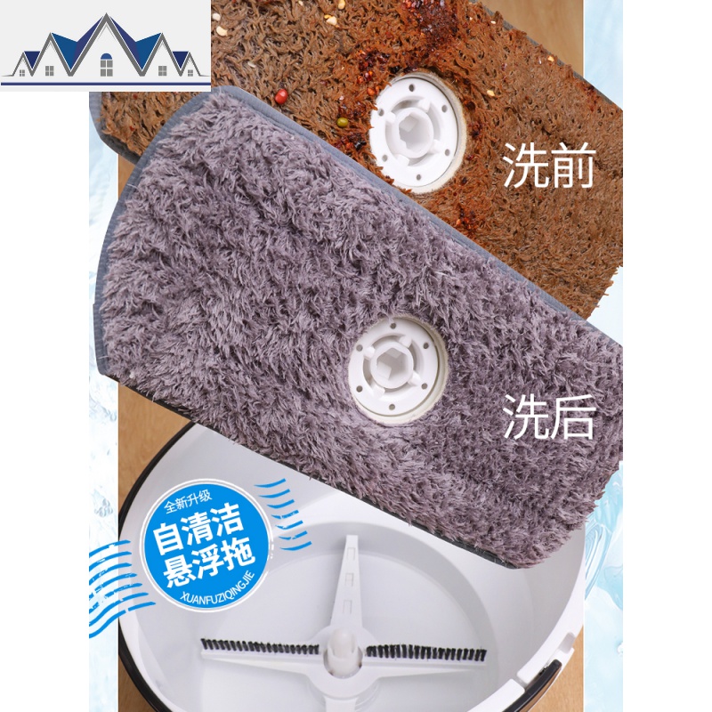 拖把免手洗自动旋转桶干湿两用懒人拖地家用地拖拖把桶旋转式 三维工匠高清大图