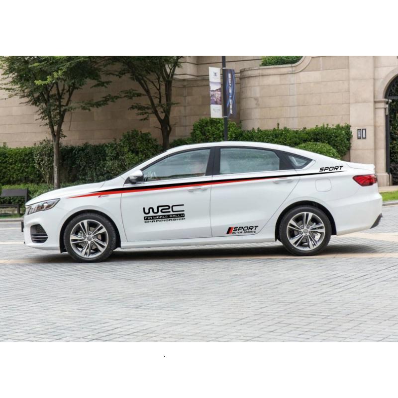 适用缤瑞车贴拉花车身贴博瑞车身腰线彩条贴纸改装贴纸帝豪gl划痕车贴