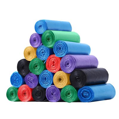 手提彩色垃圾袋批发背心式加厚家用塑料袋45x60中号一次性方便袋 颜色