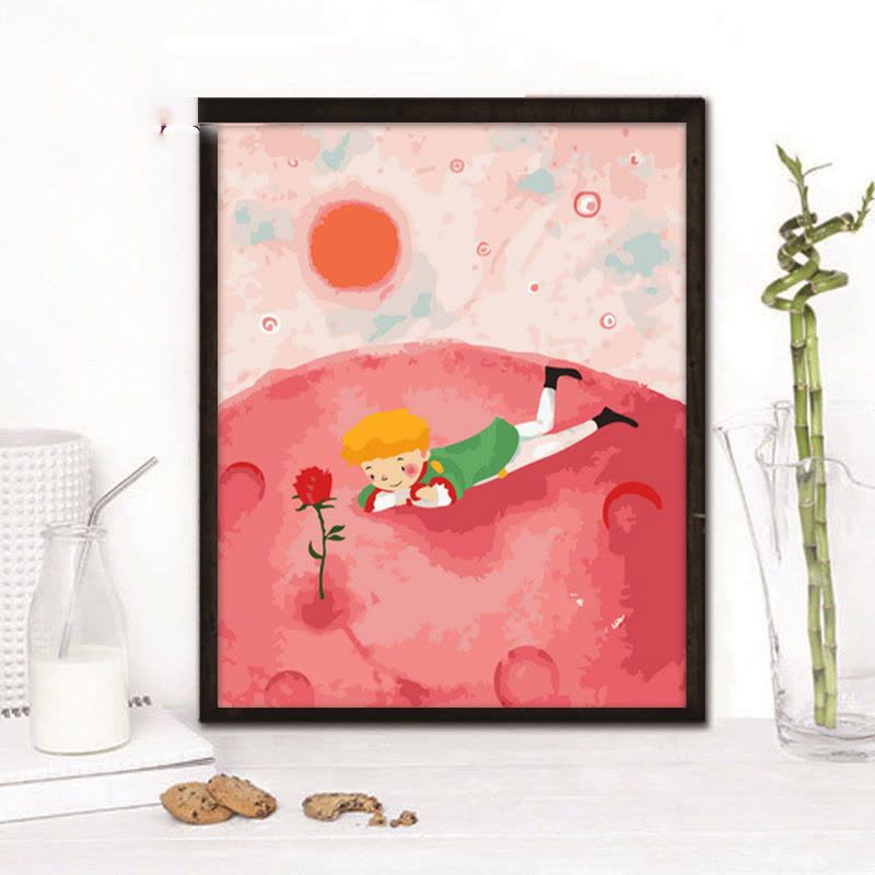 梵彩diy数字油画卡通动漫小王子手工填充手绘填色油彩画装饰油画G525小