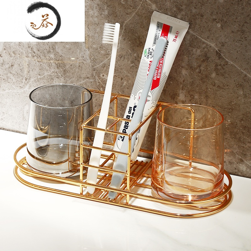 haoyangdao简约ins风情侣一对创意牙刷缸