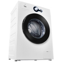 TCL 7公斤 家用节能滚筒洗衣机RS全自动 一键操作 上排水 TG-V70 芭蕾白