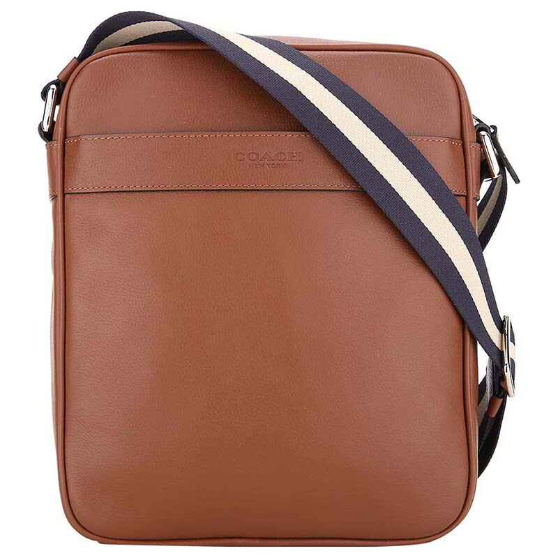 蔻驰coach欧美时尚牛皮男士拉链竖款单肩包斜挎包男包f54782