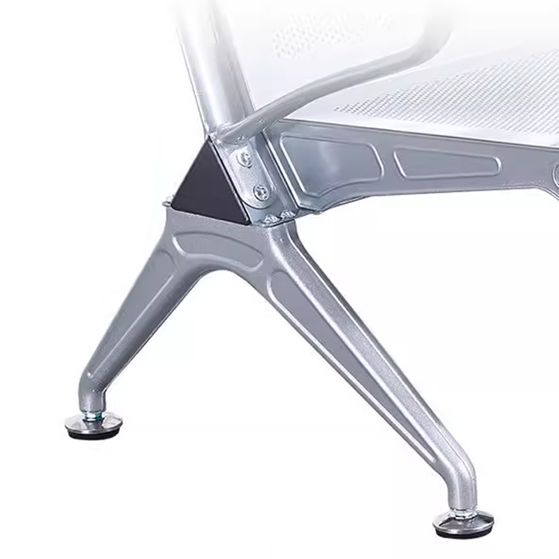 臻远ZY-JCY-07 连排椅机场椅公共座椅等候椅 加厚银色机场椅双人位高清大图