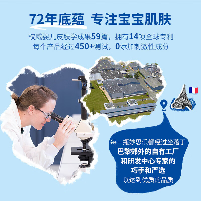 原装进口法国妙思乐mustela 保湿润肤乳婴幼儿滋养保湿乳300ml高清大图