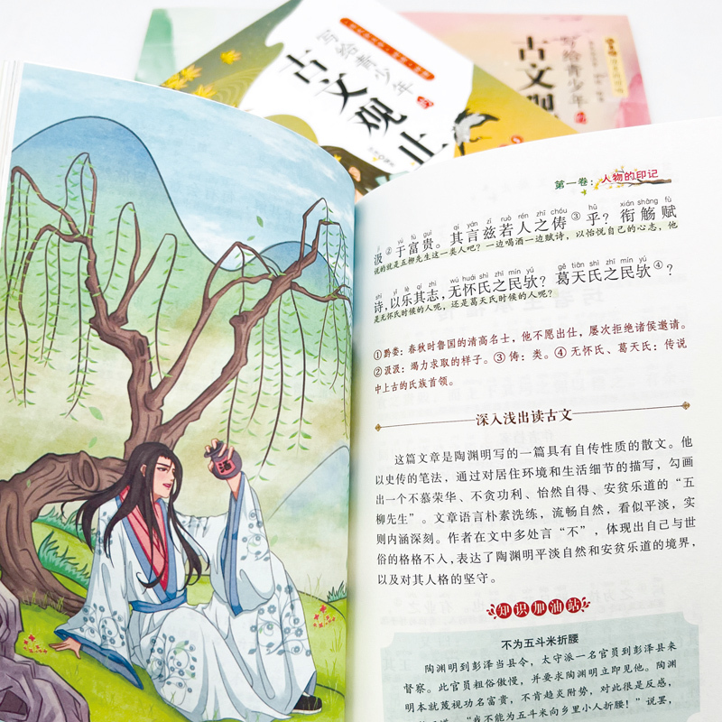 写给青少年的古文观止(全5册) [正版]写给青少年的古文观止全套5册 文言文译注详解注音版白话文青少版小学生版初中生高中