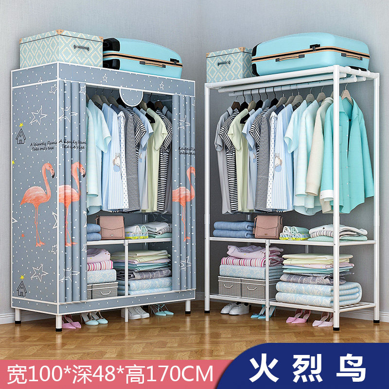 家用衣橱简易衣柜省空间卧室布衣柜折叠收纳衣服架子布艺出租房用收纳柜 三维工匠高清大图