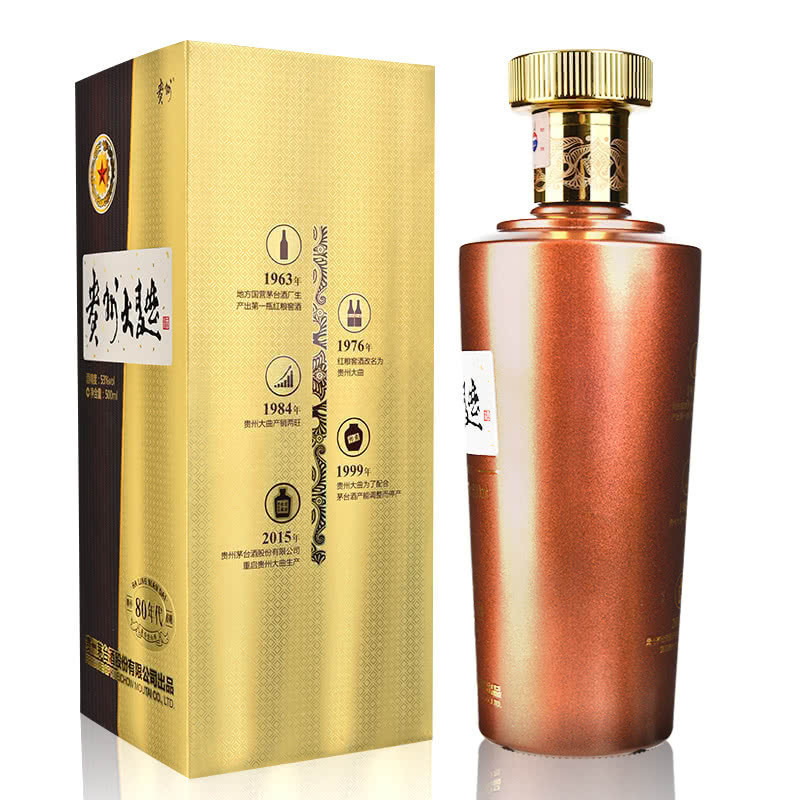 茅台 贵州大曲酒80年代(2.0版)新款80年代 53度500ml*6瓶整箱装