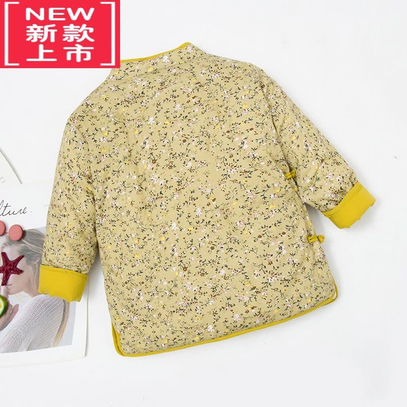 可莉允2022婴幼儿花儿童手工棉花棉衣宝宝女童棉袄中式碎花冬款棉服图片