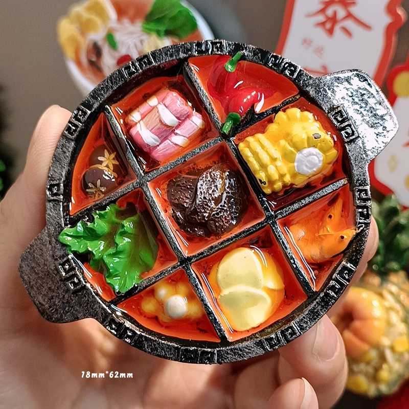 立体特色地方小吃食物树脂冰箱贴冰箱装饰