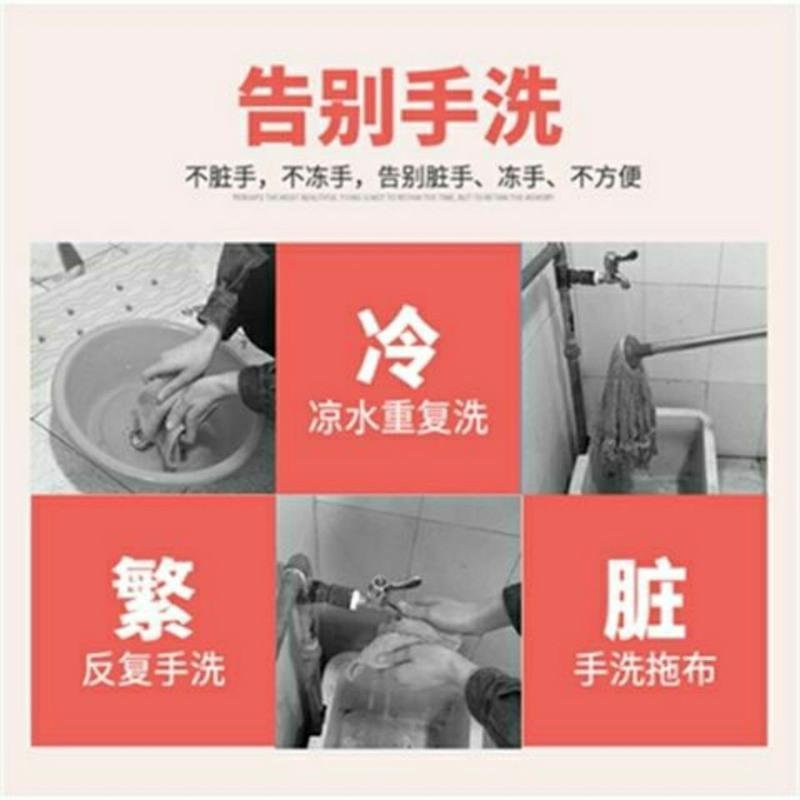 拖把家用平板免手洗旋转海绵拖布懒人拖把拖布[11月3日发完] 加厚免手洗拖把