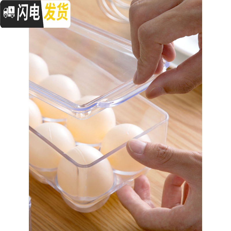 三维工匠冰箱侧鸡蛋盒家用透明鸡蛋格放鸡蛋的收纳盒保鲜盒鸡蛋架高清大图