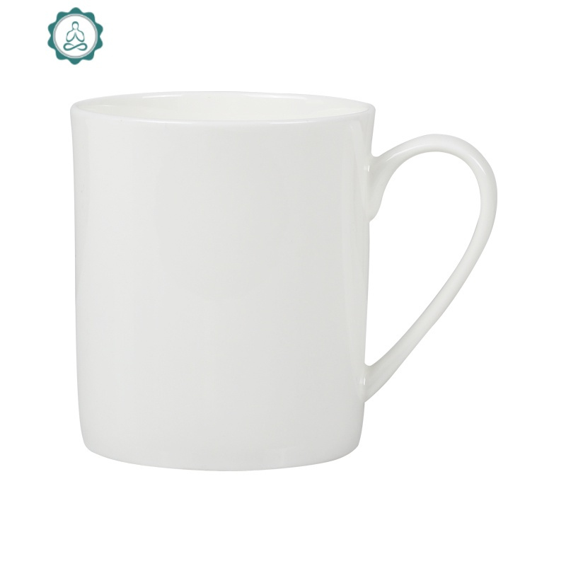 300马克杯陶瓷水杯咖啡杯情侣陶瓷杯大容量马克杯封后300骨瓷杯白色