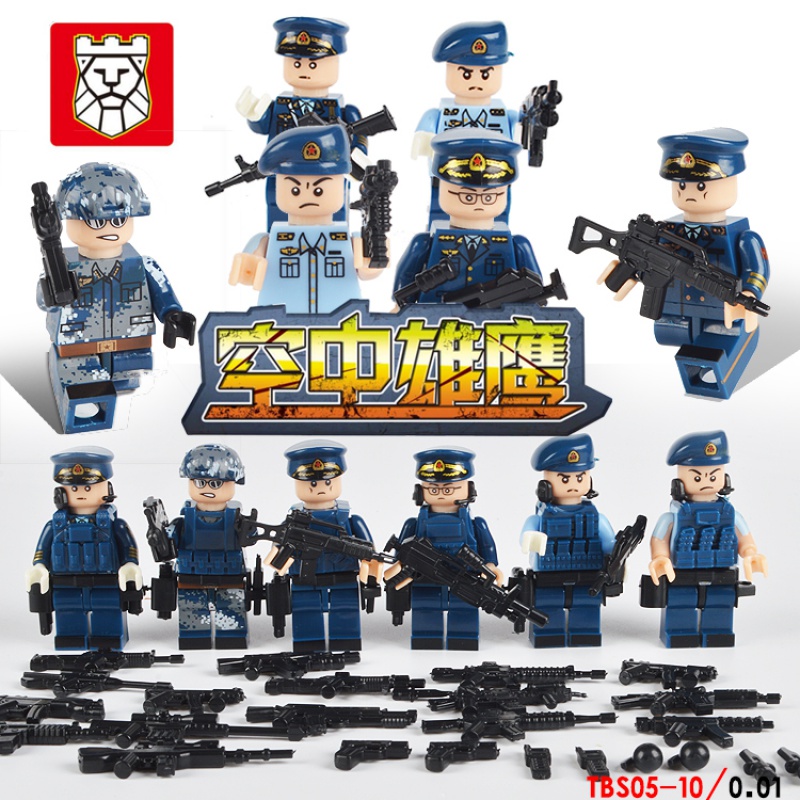 兼容乐高 开智积木狼牙特战队 二战军事部队士兵人仔兵人拼装玩具