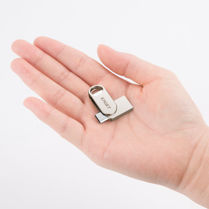 忆捷(EAGET)HT10手机U盘Type-C USB3.2 双接口手机电脑多用车载旋转优盘 金属 128G高清大图