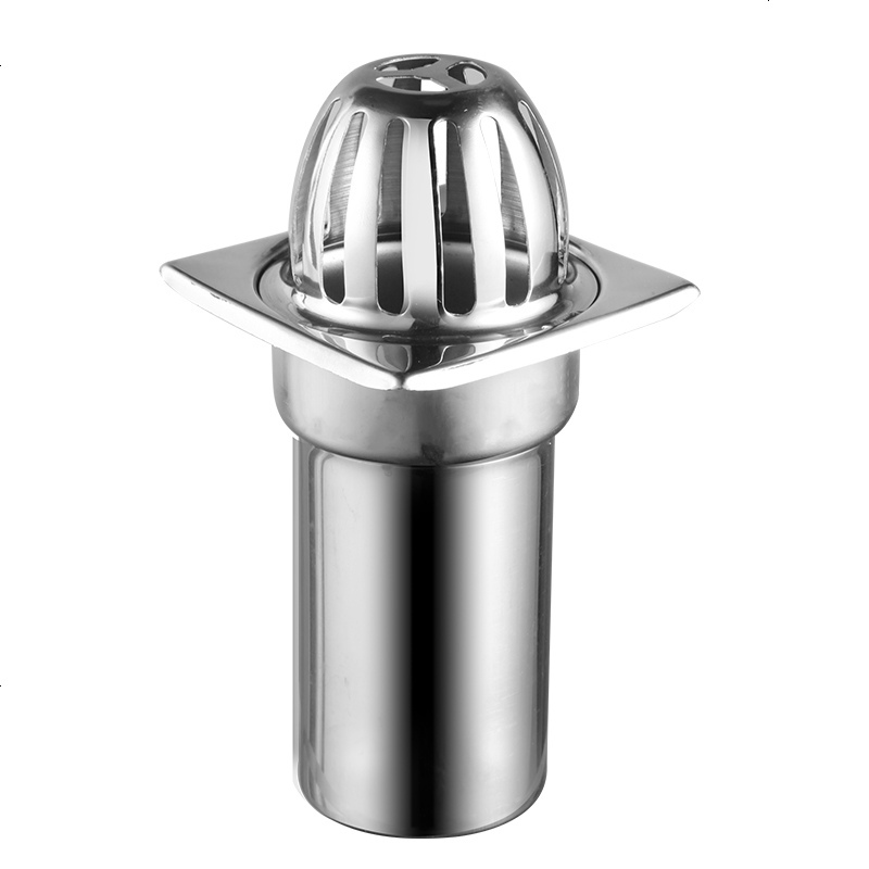 87型不锈钢雨水斗天台阳台地漏带管地漏盖75110150