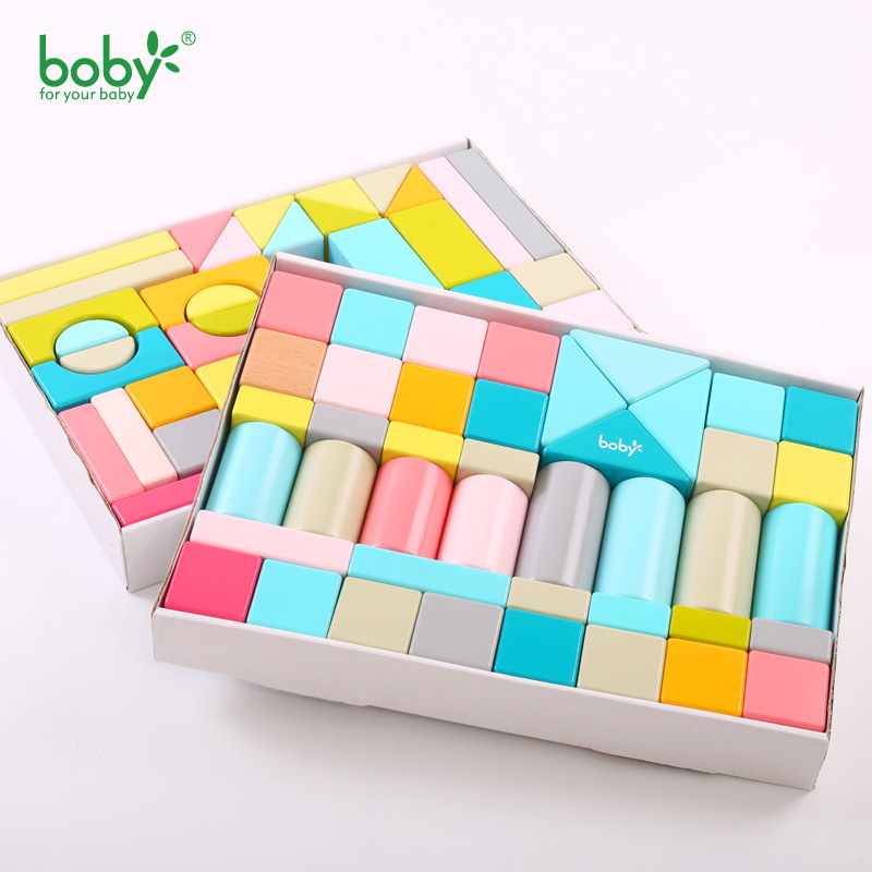 boby婴幼儿童积木玩具1-2周岁宝宝男孩女孩3-6周岁木制玩具