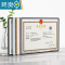 敬平工商营业执照框架a3证件框正副本保护套裱框公示牌挂墙相框许可证 银边黑面(挂墙款) A3 营业执照正本 29.7*4