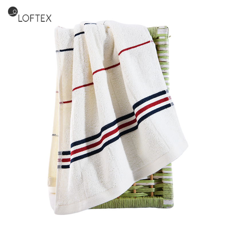 亚光(LOFTEX)毛巾家纺纯棉缎档弱捻脉动面巾两条装 吸水柔软 米2条 90g/条 34*72cm 660602