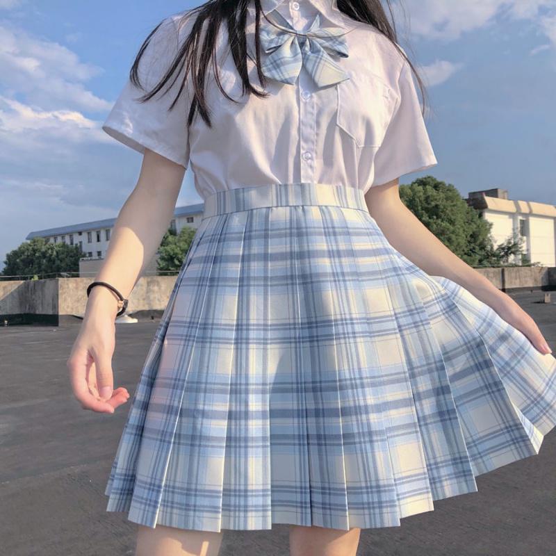 jk制服jk制服不良少女【不死川】jk格裙日本JK制服裙学生高腰格子百褶裙校服裙
